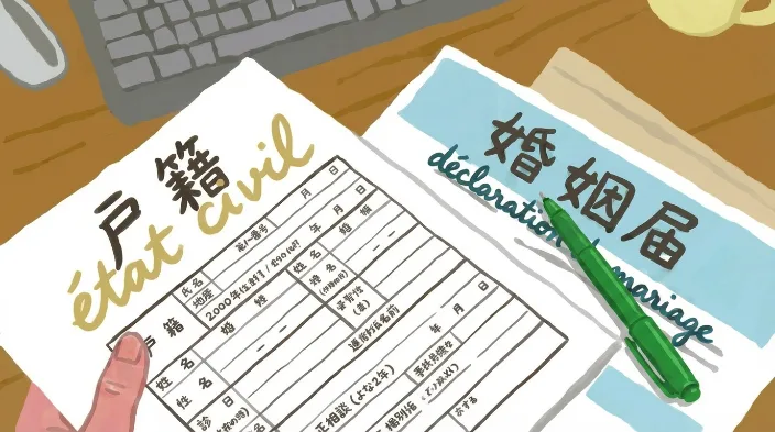 フランス語法定翻訳・戸籍謄本翻訳のイメージ